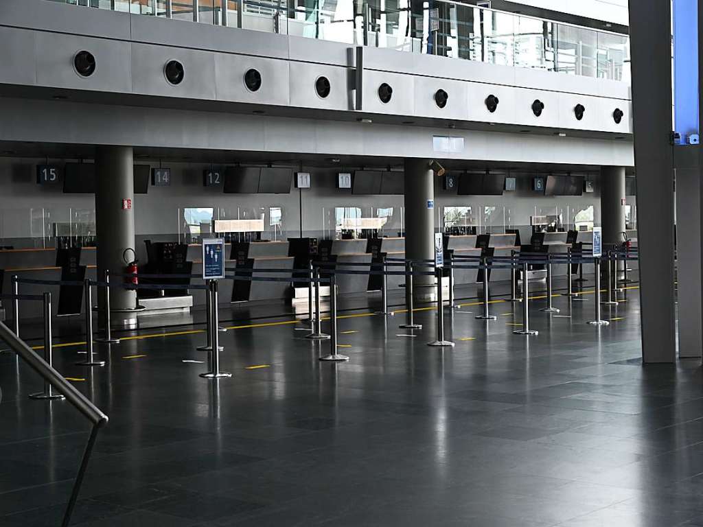 Eindrcke vom fast menschenleeren Euroairport