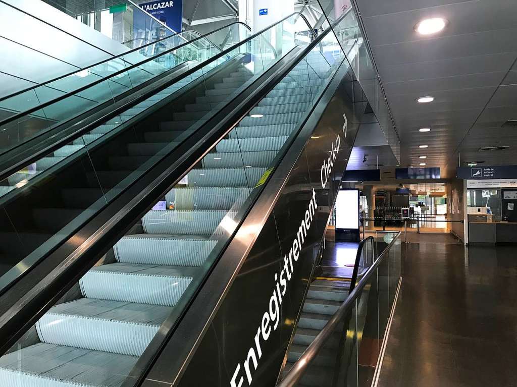 Eindrcke vom fast menschenleeren Euroairport