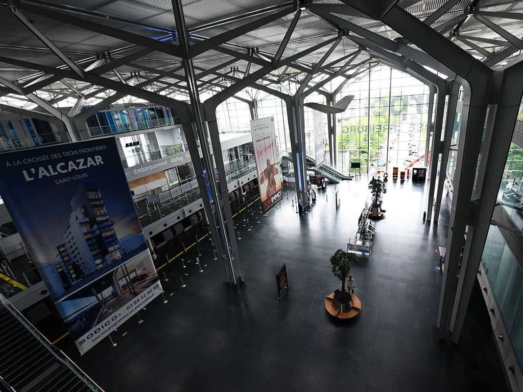 Eindrcke vom fast menschenleeren Euroairport