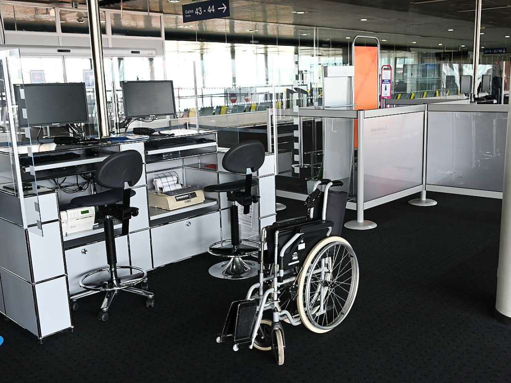 Eindrcke vom fast menschenleeren Euroairport