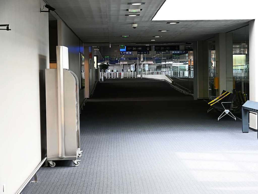 Eindrcke vom fast menschenleeren Euroairport