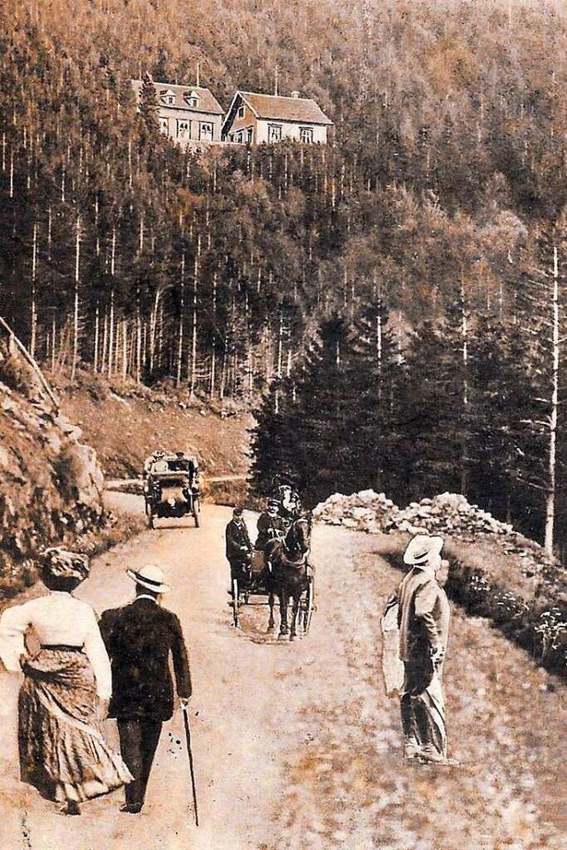 Viel Verkehr herrschte bereits zu Begi...die Postkarte aus dem Jahr 1900 zeigt.  | Foto: Archiv Hans Sigmund