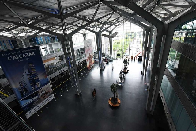 Der Check-in-Bereich im franzsischen Sektor ist noch geschlossen.  | Foto: Jonas Hirt