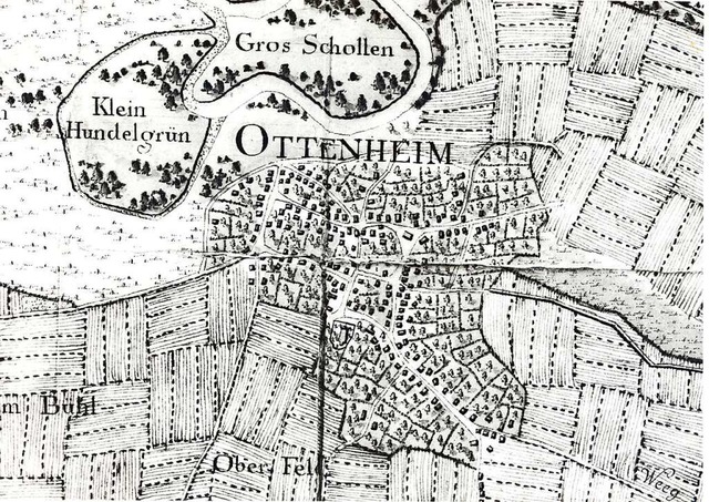 Dorfplan von 1780-1785: So sah Ottenheim frher aus...  | Foto: Martin Frenk