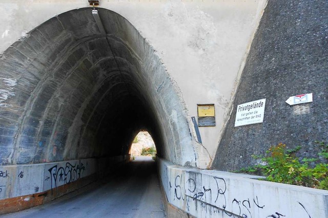 Durch diesen Tunnel soll knftig Erdaushub von  Baustellen angeliefert werden.  | Foto: Victoria Langelott