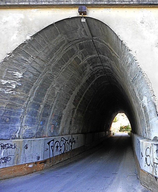 Durch diesen Tunnel soll knftig Erdaushub von  Baustellen angeliefert werden.   | Foto: Victoria Langelott