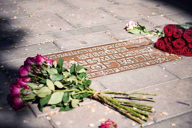 An dieser Stelle wurde Olof Palme 1986 ermordet.  | Foto: Johanna Lundberg (dpa)