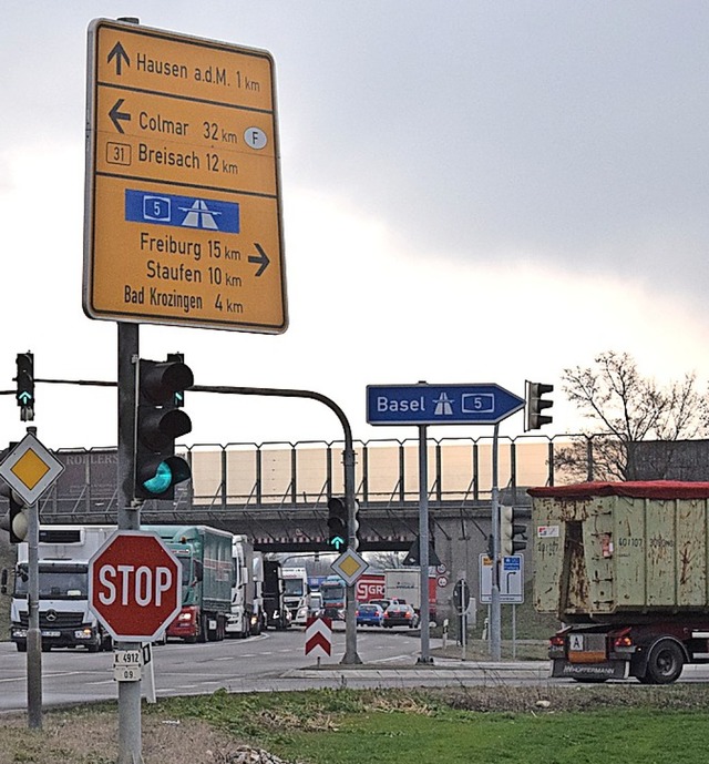 Ab Montag Baustelle: Autobahnbrcke bei Hausen  | Foto: Frank Schoch