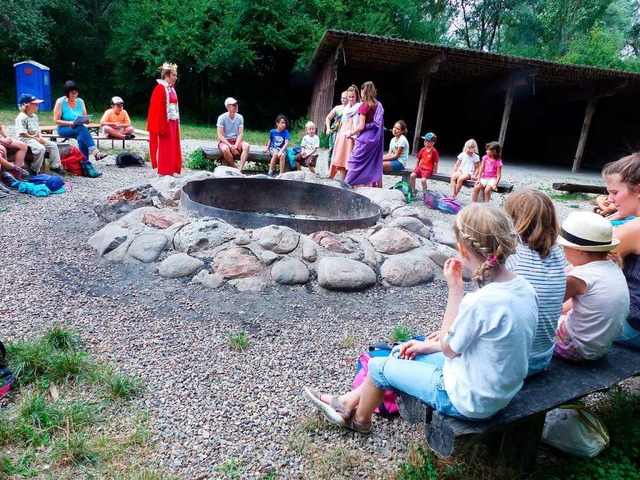 Eine Geschichte spielen war Thema des ...m Ferienprogramm in Neuried-Altenheim.  | Foto: Dieter Fink 