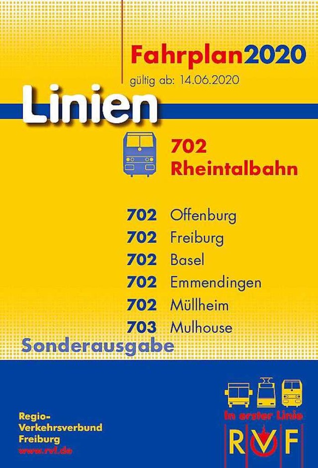 Der neue RVF-Taschenfahrplan Rheintalbahn  | Foto: RVF