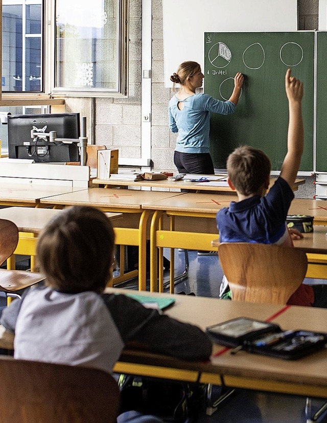 Lernen mit Abstand &#8211; Schulkinder...e des Kreisgymnasiums in Bad Krozingen  | Foto: Philipp von Ditfurth (dpa)