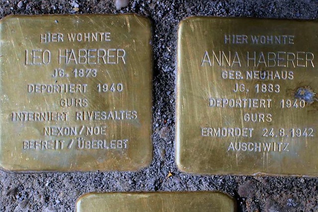 Stolpersteine in der Stadt erinnern uns an das, was war.   | Foto: BZ