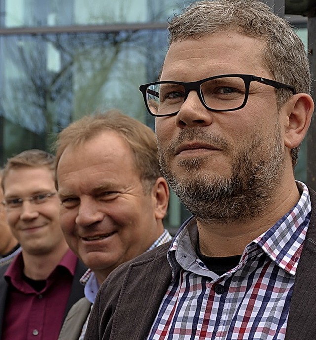 Die dreikpfige Spitze des Stadtbauamt...ael Herr, Thomas Gtz und Helge Laufer  | Foto: Erika Bader