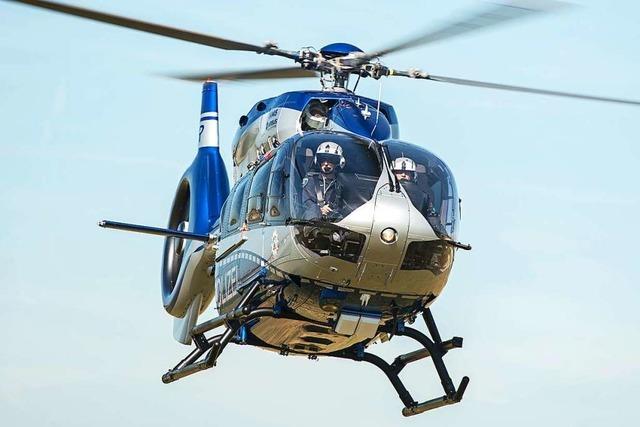 Vermisstensuche mit Hubschrauber in Bad Bellingen-Hertingen