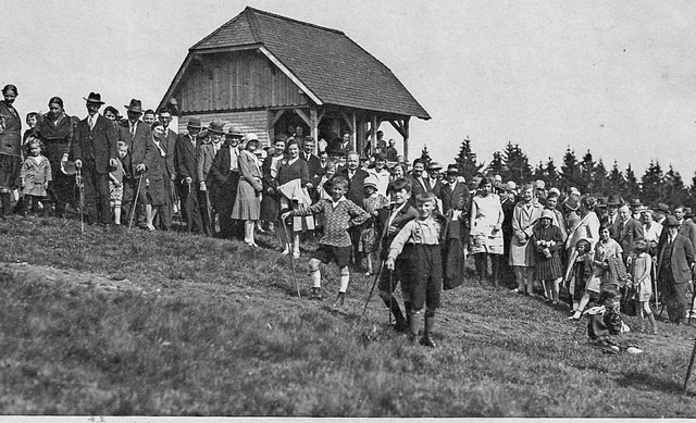 Einweihungsfeier im Jahr 1930. &#8222;... im Protokoll des Schwarzwaldvereins.   | Foto: Archiv Roland Weis