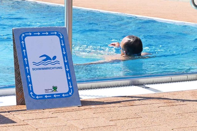 Die Schwimmrichtung wird vorgegeben.  | Foto: Kathrin Ganter