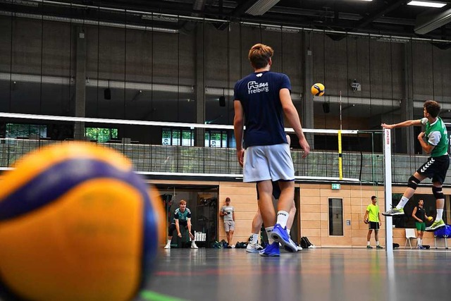 Technisches Grundlagentraining auf dre...ldern absolvieren die FT-Volleyballer.  | Foto: Achim Keller