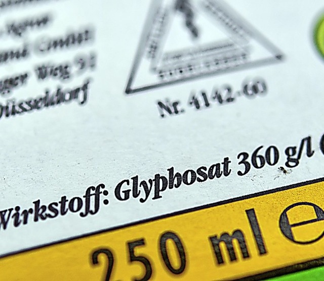 Umstrittener Wirkstoff Glyphosat  | Foto: Patrick Pleul (dpa)