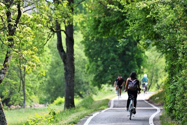 Der Radweg entlang der Wiese soll deutlich breiter werden.  | Foto: Barbara Ruda