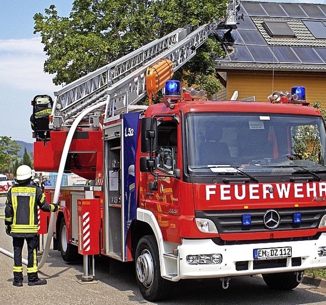 Feuerwehr im Einsatz  | Foto: Feuerwehr Denzlingen Stephan Konrad