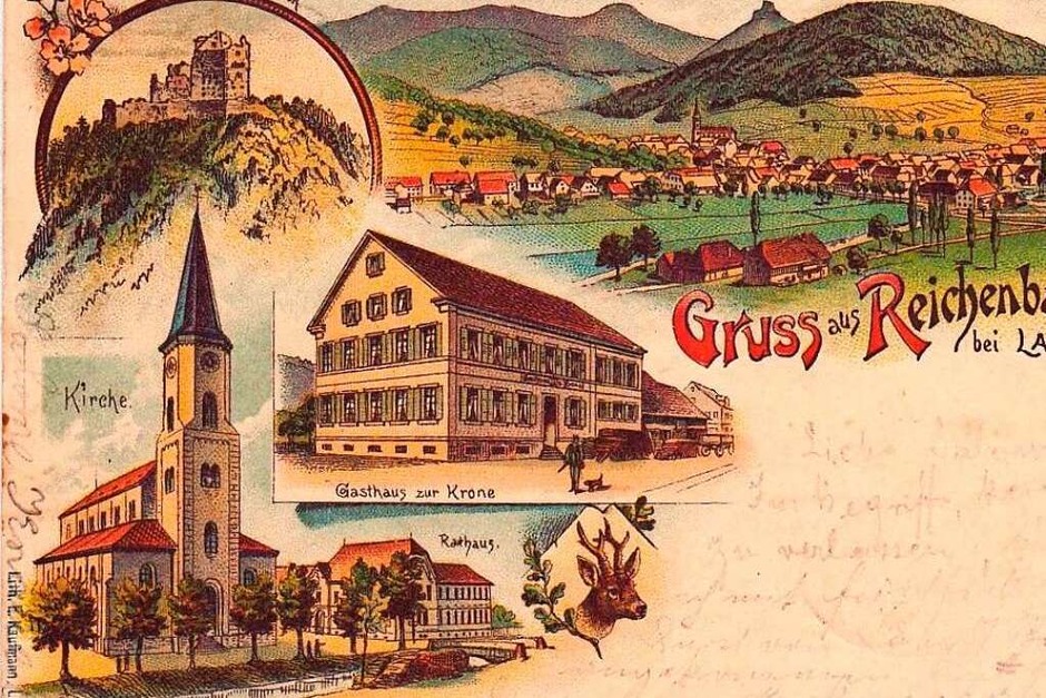 "Gruss aus Reichenbach" (1898) (Foto: Manfred Eble) "Gruss aus Reichenbach" (1898) (Foto: Manfred Eble)