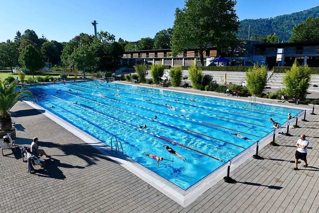 Endlich geffnet: das Strandbad.  | Foto: Thomas Kunz