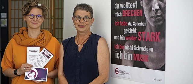 Ann-Dorothee Zhlke und Marlies Sonnta...ut  beraten bei  sexualisierte Gewalt.  | Foto: Verena Wehrle