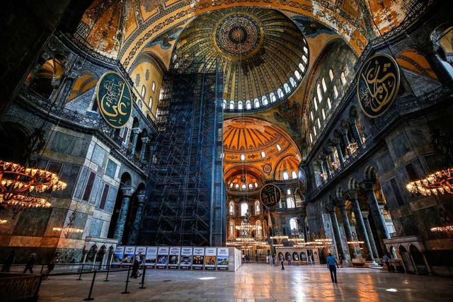 Streit um die Hagia Sophia  | Foto: Emrah Gurel (dpa)