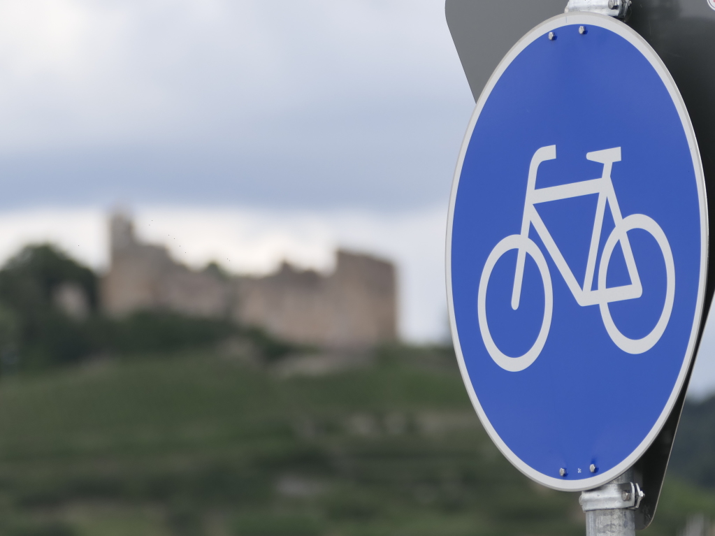 Als Hintergrundkulisse fr Radfahrer