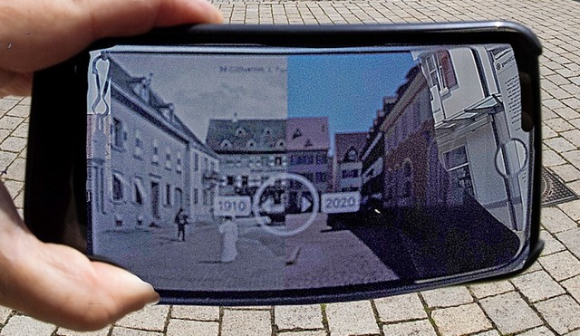 Mllheim damals und heute: der Vergleich ist digital nun mglich.  | Foto: Volker Mnch