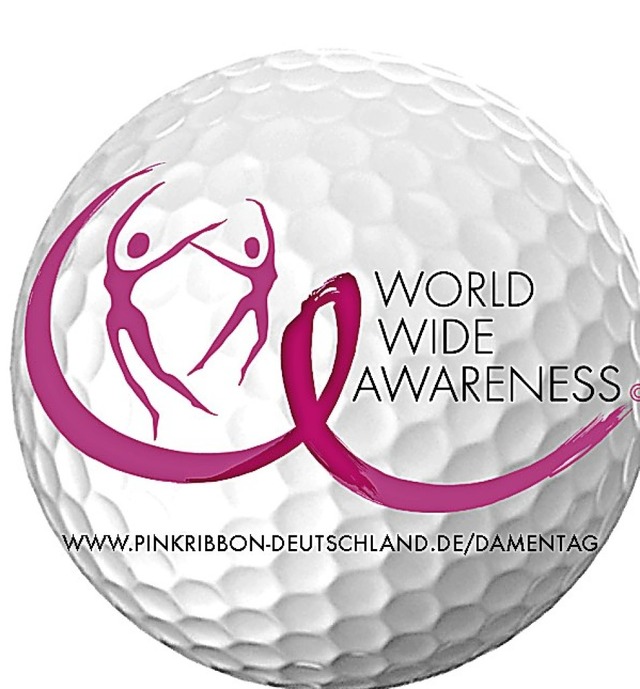 Pink Ribbon &#8211; das Symbol des Gol... fr sein Engagement gegen Brustkrebs   | Foto: Golfclub Ortenau
