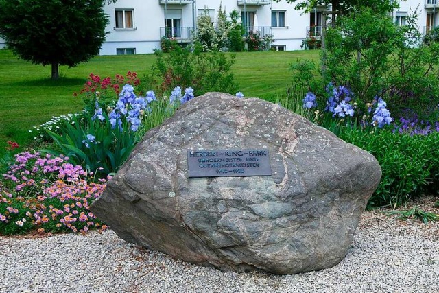 Im Juni 2000 wurde der Brgerheimpark zum Herbert-King-Park umbenannt.  | Foto: Maren Seifert 
