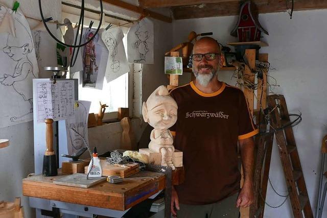 Andreas Fritz aus Neuenburg-Steinenstadt macht Skulpturen aus Holz