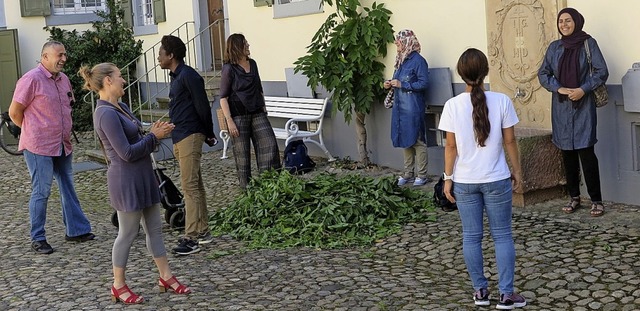 Sich austauschen und die deutsche Spra...alais geht der Gesprchsstoff nie aus.  | Foto: Beatrice Ehrlich