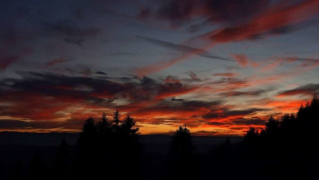 Sonnenuntergang bei Schweigmatt.  | Foto: Bernd Tammer