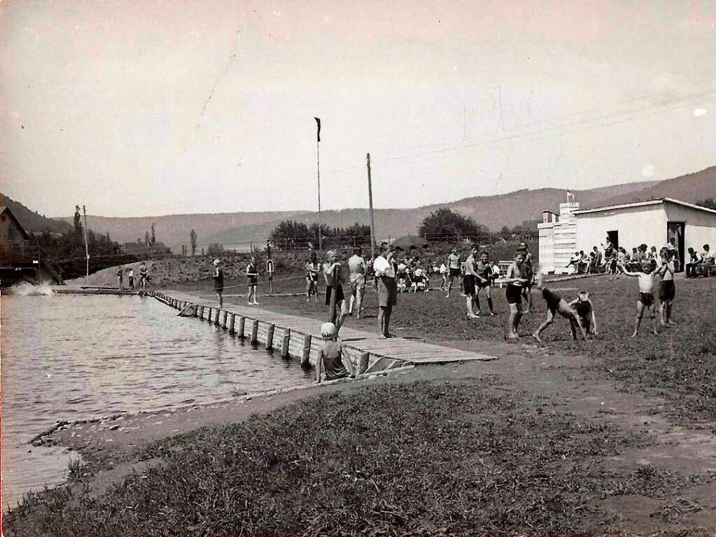 Das Strandschwimmbad in Seelbach 1938 …