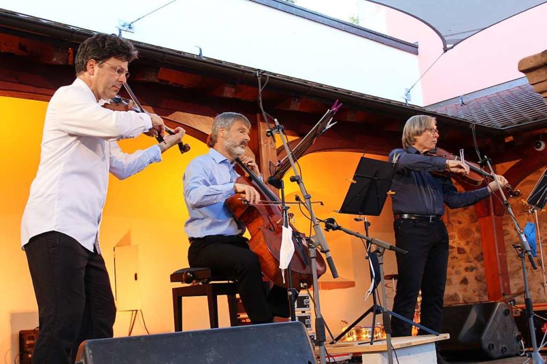 Musikalische Spitzenklasse: Das Dinneb... Hilmar Schweizer und Jean-ric Souchy  | Foto: Erich Krieger