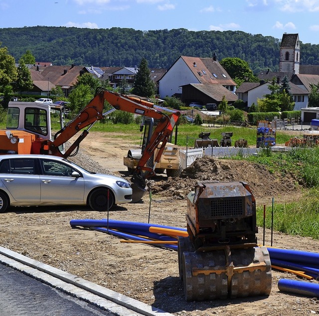 Im Baugebiet Am Soormattbach in Hauing...t es jetzt an den Grundstcksverkauf.   | Foto: Stadt Lrrach