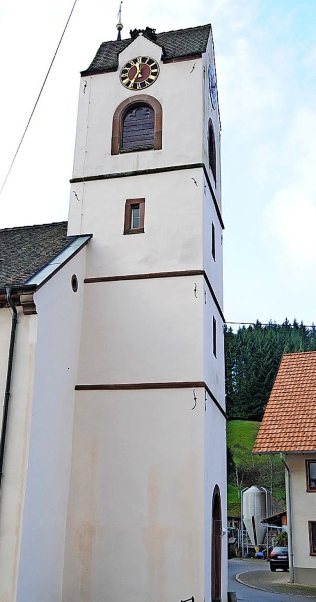 Die Handy-Funkantenne htte im Wiesleter Kirchturm keinen Platz gehabt.   | Foto: Robert Bergmann