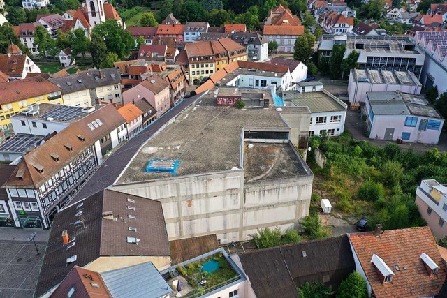 Das Kaufhaus-Krauss-Areal aus der Drohnenperspektive (2019)  | Foto: Matthias Weniger