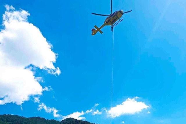 Ein Hubschrauber war im Einsatz. (Archivbild)  | Foto: Ralph Schller (dpa)