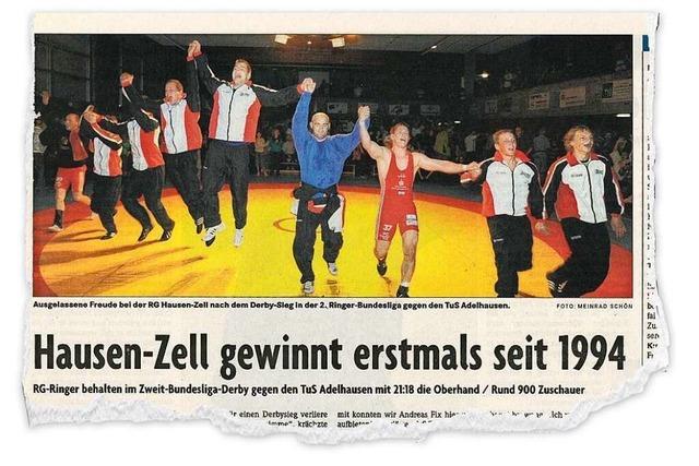 Als die RG Hausen-Zell ihren letzten Derbysieg gegen den TuS Adelhausen feierte