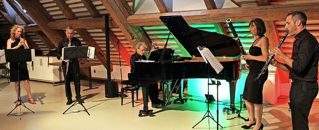 Das Piazzolla Wind Ensemble berzeugte...schek und Julien Laffaire (von links)   | Foto: Erich Krieger