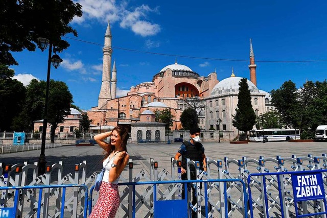 Aus einem Museum wird eine Moschee: die Hagia Sophia  | Foto: OZAN KOSE (AFP)