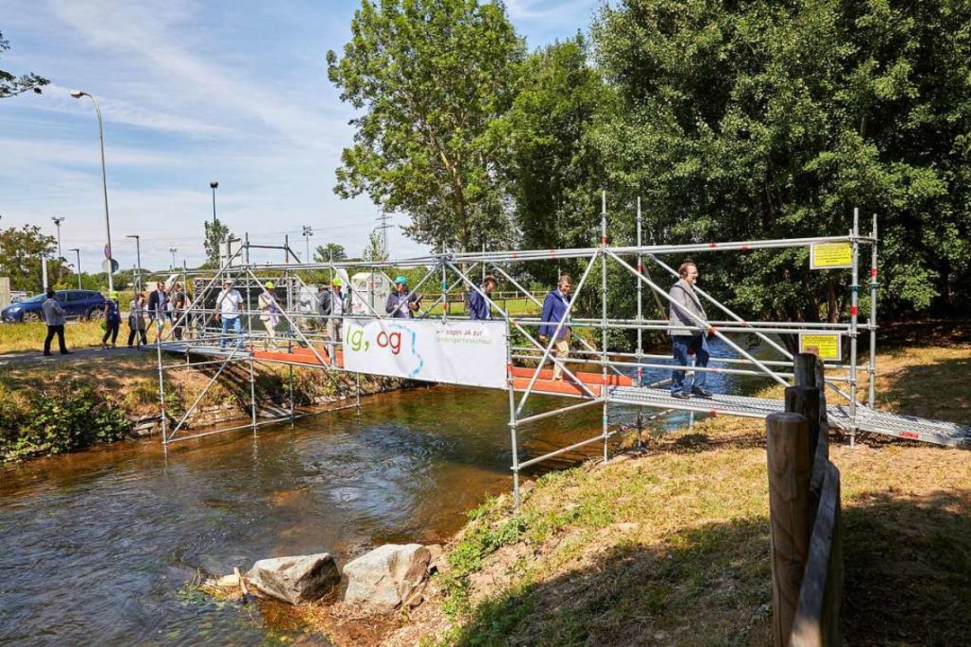 ber eine provisorische Brcke gehen d...e Rolle im stdtischen Konzept spielt.  | Foto: Stadt Offenburg