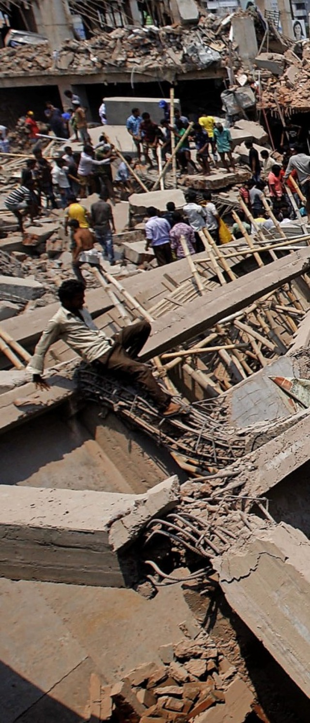 Beim Einsturz des Rana-Plaza-Gebudes ...riften waren nicht eingehalten worden.  | Foto: Abir Abdullah