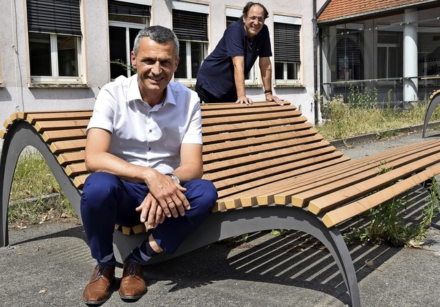 Andreas Gorgas (vorne) vom Markgrfler...chongauer-Gymnasium geht in Ruhestand.  | Foto: Max Schuler