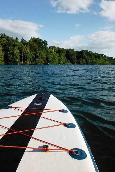 Aufblasbare SUP-Boards nehmen wenig Pl...noch in den Radanhnger oder das Auto.  | Foto: Ronja Vattes
