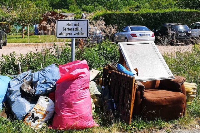 Immer wieder wird in Grten und an Straen illegal Mll gelagert oder entsorgt.   | Foto: Sylvia Madlung/Privat