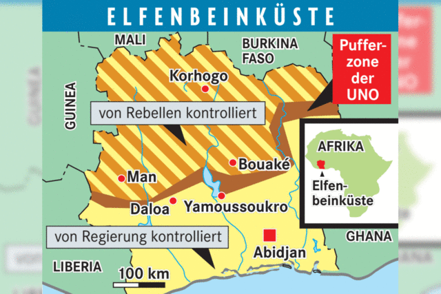 Unruhen in der Elfenbeinküste halten an